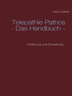 cover image of Telepathie Pathos--Das Handbuch
